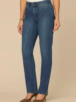 “Ab”solution® Mid-Rise Blue Booty Lift Straight Leg Jeans