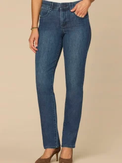 “Ab”solution® Mid-Rise Blue Booty Lift Straight Leg Jeans