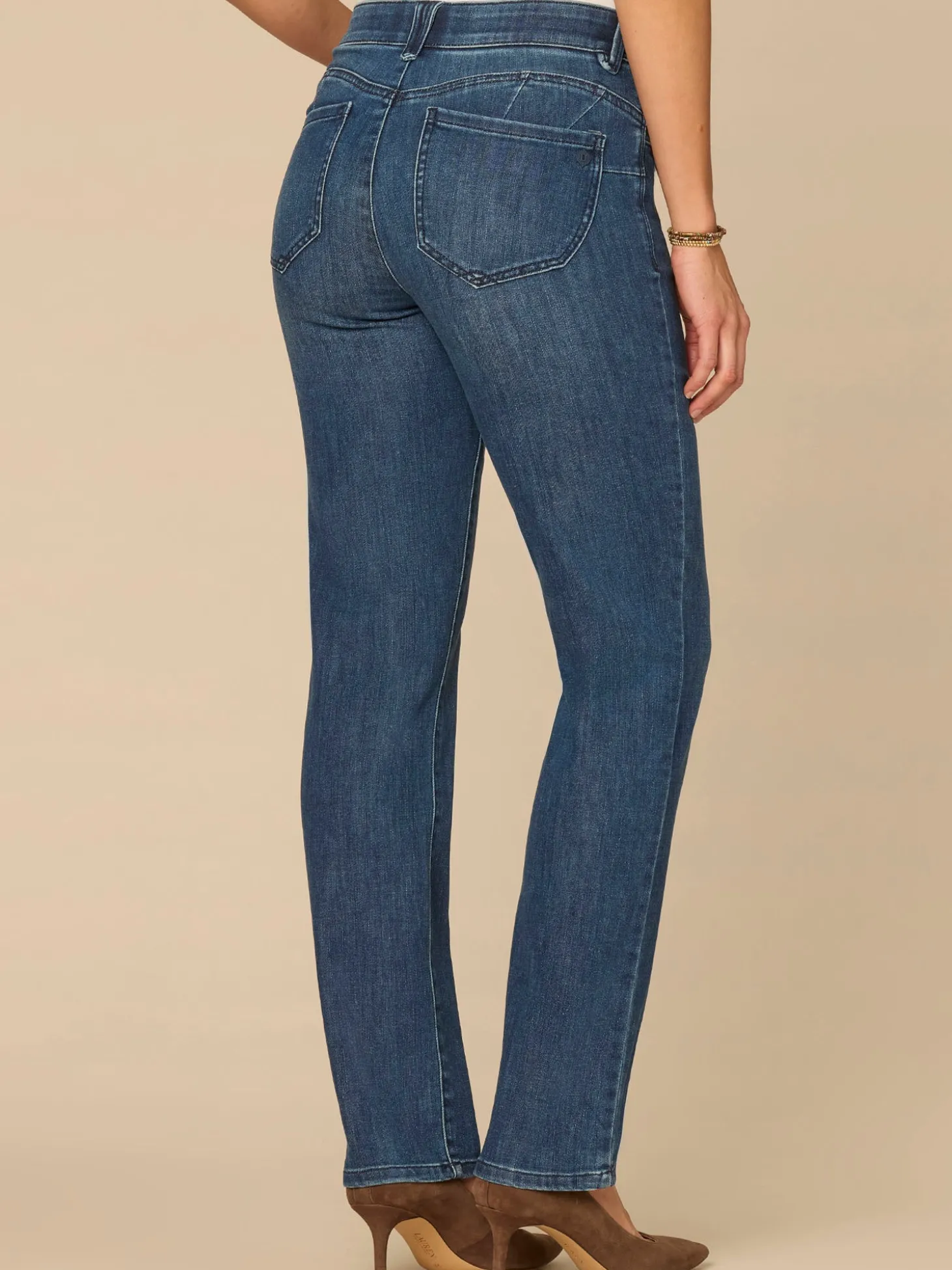 “Ab”solution® Mid-Rise Blue Booty Lift Straight Leg Jeans