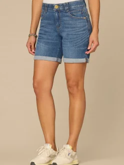 “Ab”solution® Mid-Rise Booty Lift Shorts with Roll Cuff