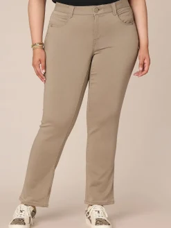 "Ab"solution® Mid-Rise Booty Lift Straight Leg Plus Size Colored Jeans
