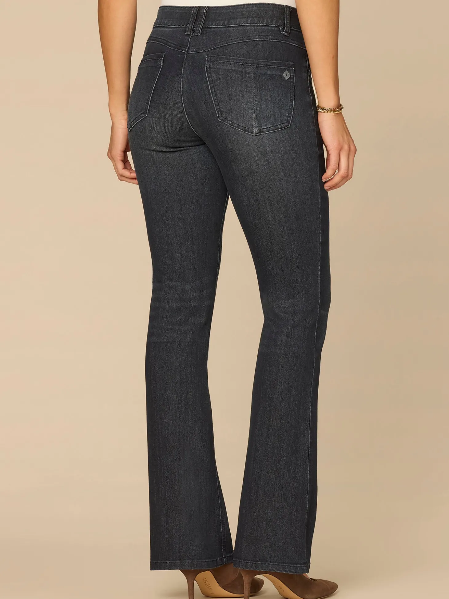 “Ab”solution® Mid-Rise Dark Indigo Artisanal Itty Bitty Boot Jeans