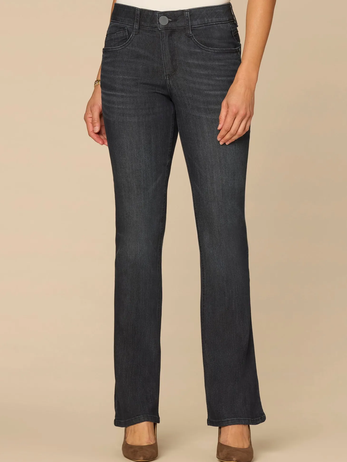 “Ab”solution® Mid-Rise Dark Indigo Artisanal Itty Bitty Boot Jeans