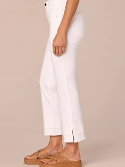 "Ab"solution Mid-Rise Flare Jeans with Double Layer Fray Hem