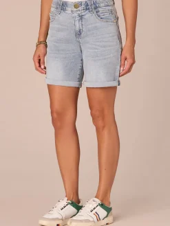 "Ab"solution Mid-Rise 6-Inch Inseam Petite Shorts with Roll Cuff