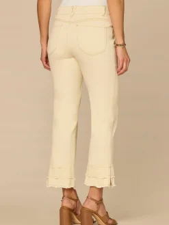 “Ab”solution® Mid-Rise Kick Flare Pants with Double Scallop Fray Hem