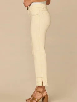 “Ab”solution® Mid-Rise Kick Flare Pants with Double Scallop Fray Hem