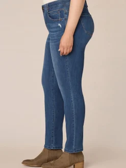 "Ab"solution Mid-Rise Plus Size Straight Leg Jeans