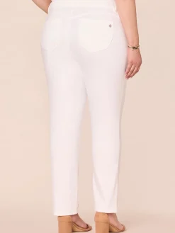 "Ab"solution® Optic White Plus Straight Leg Jeans