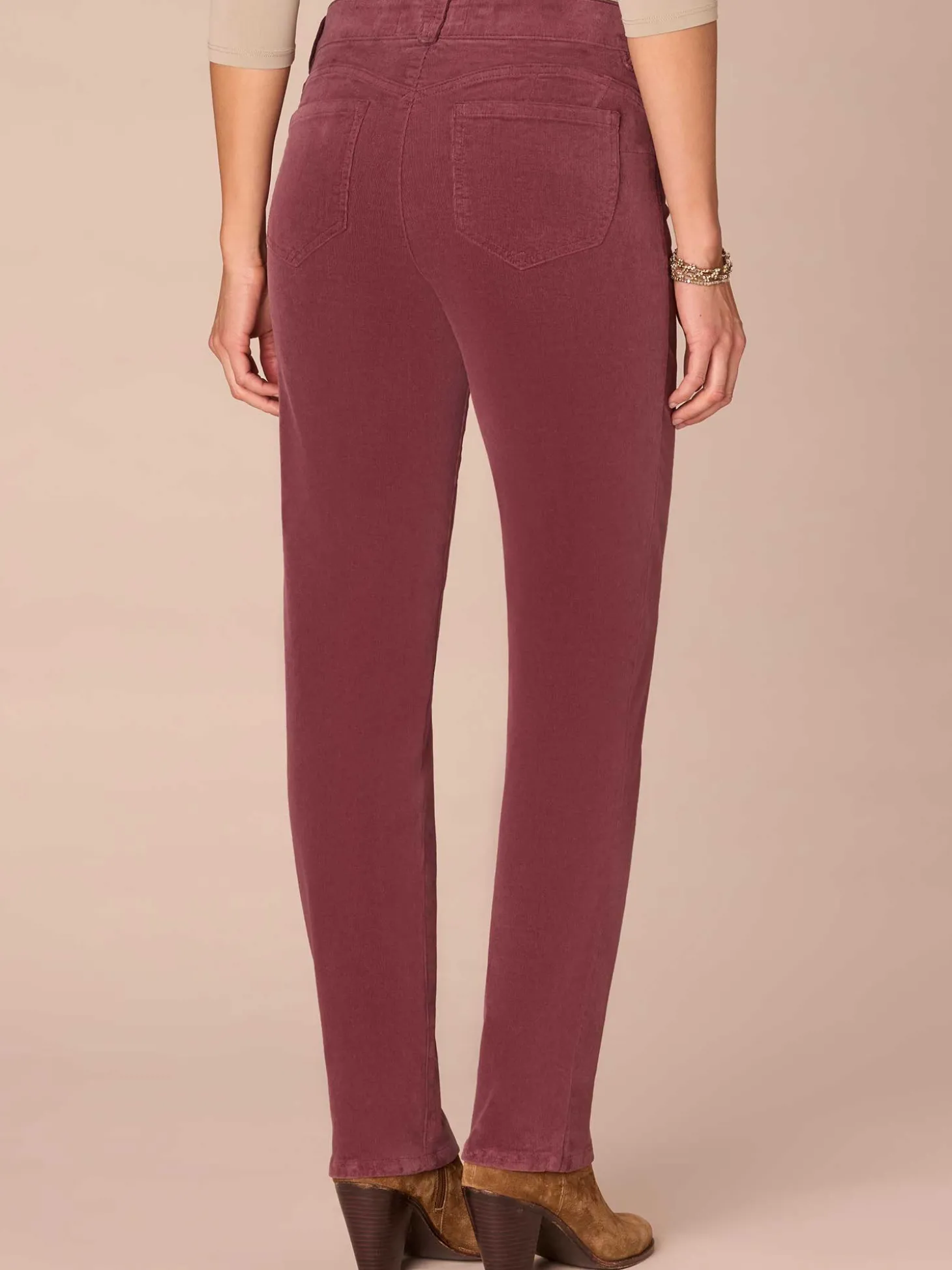"Ab"solution® Petite Corduroy Straight Leg Pants