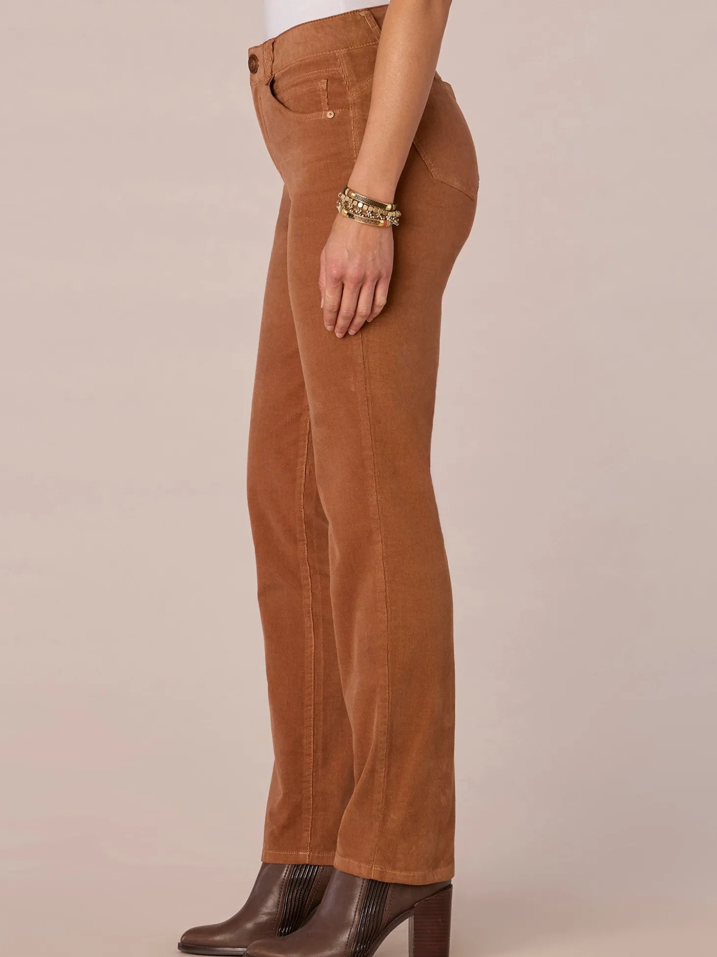 "Ab"solution® Petite Corduroy Straight Leg Pants