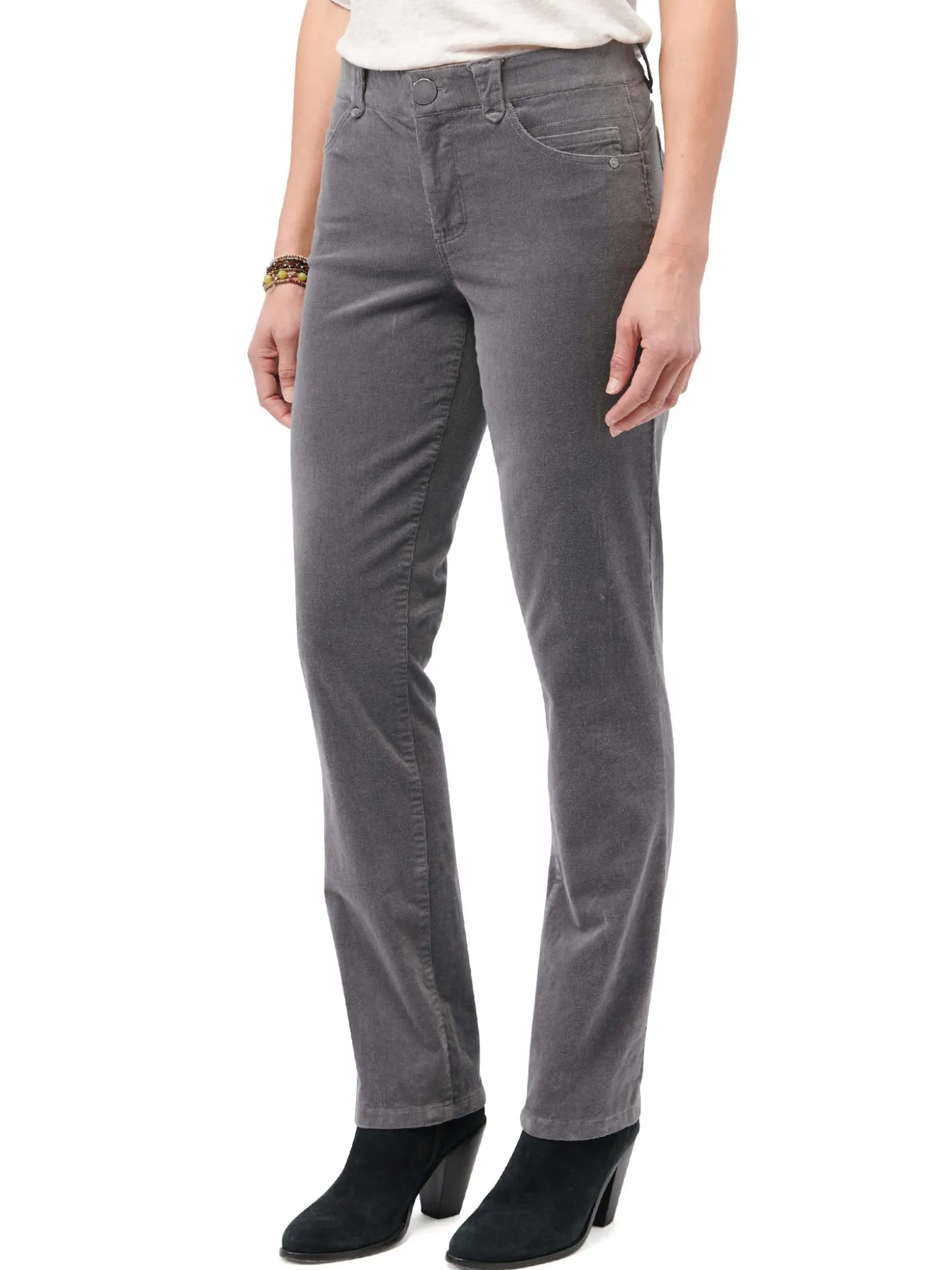 "Ab"solution® Petite Corduroy Straight Leg Pants