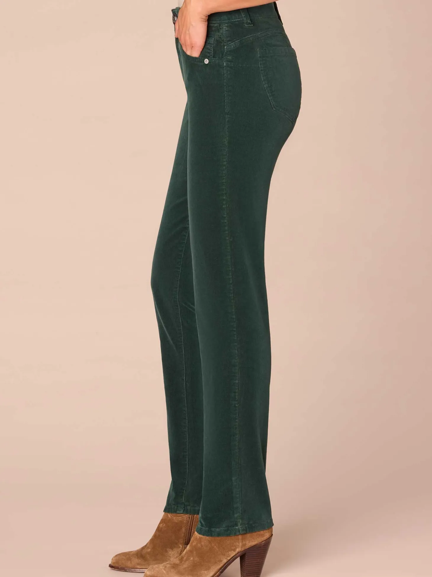 "Ab"solution® Petite Corduroy Straight Leg Pants