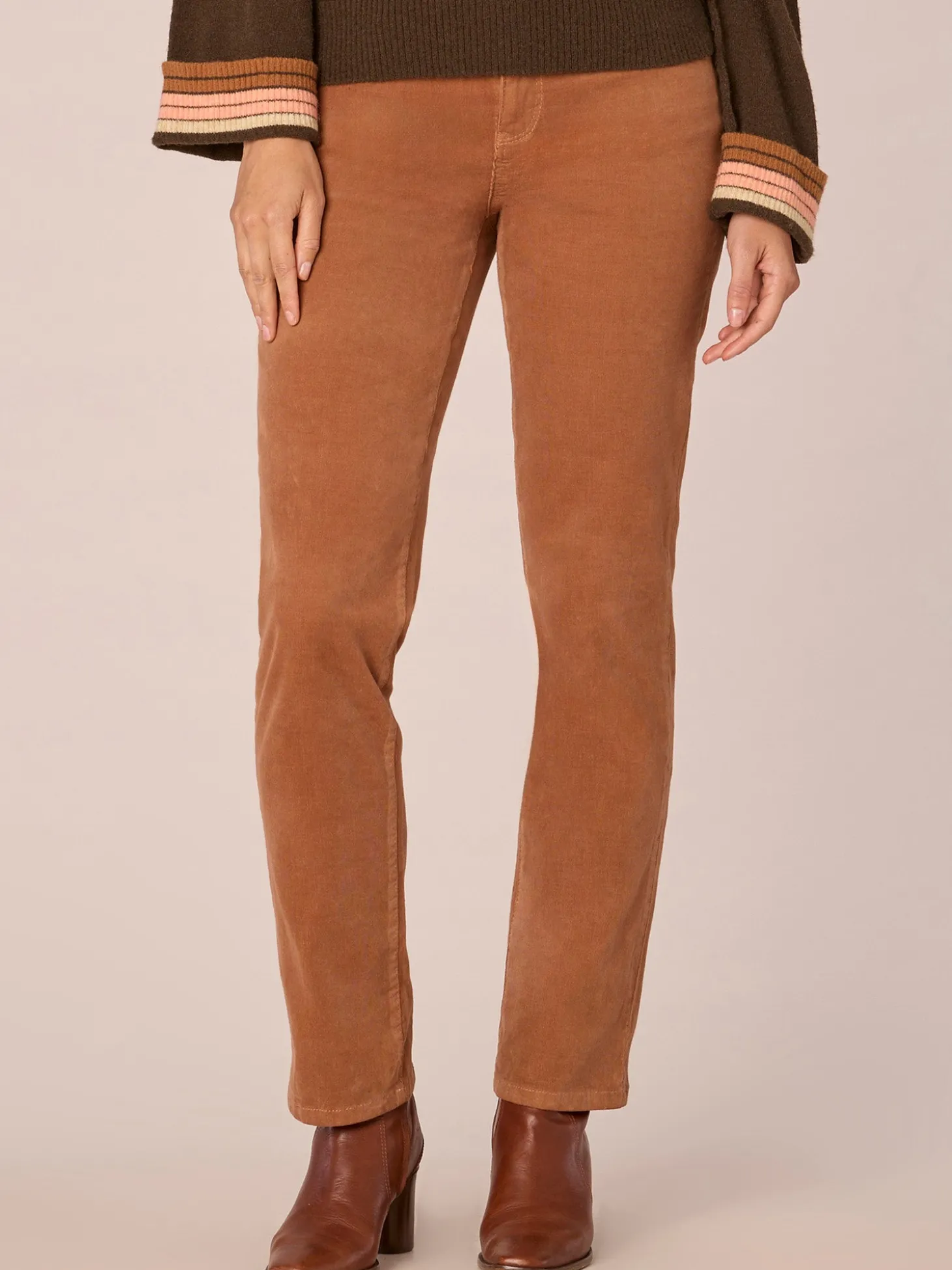 "Ab"solution® Petite Corduroy Straight Leg Pants