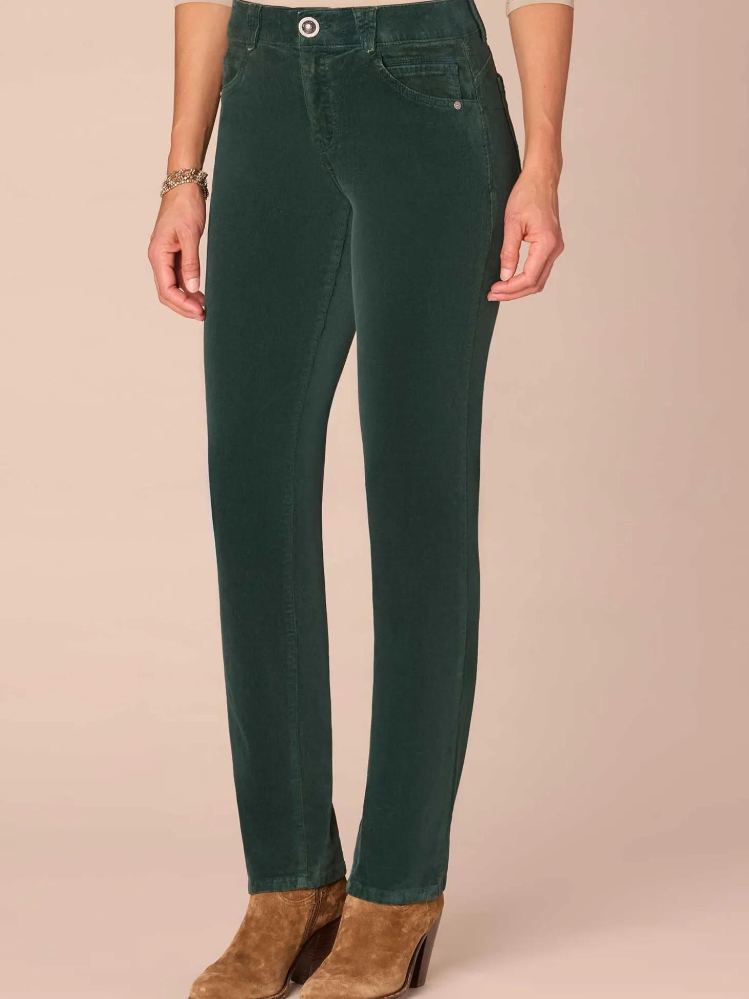 "Ab"solution® Petite Corduroy Straight Leg Pants