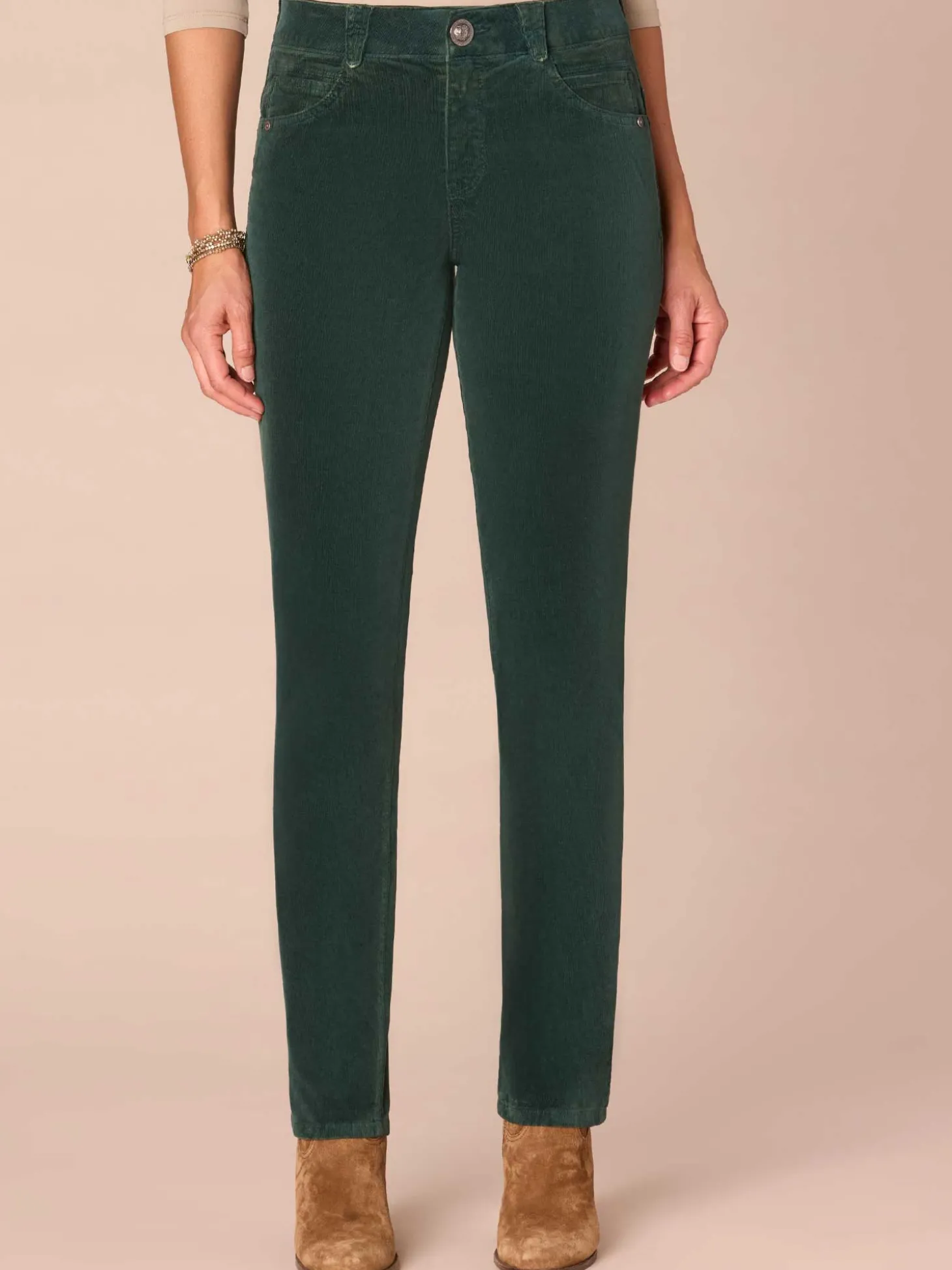 "Ab"solution® Petite Corduroy Straight Leg Pants