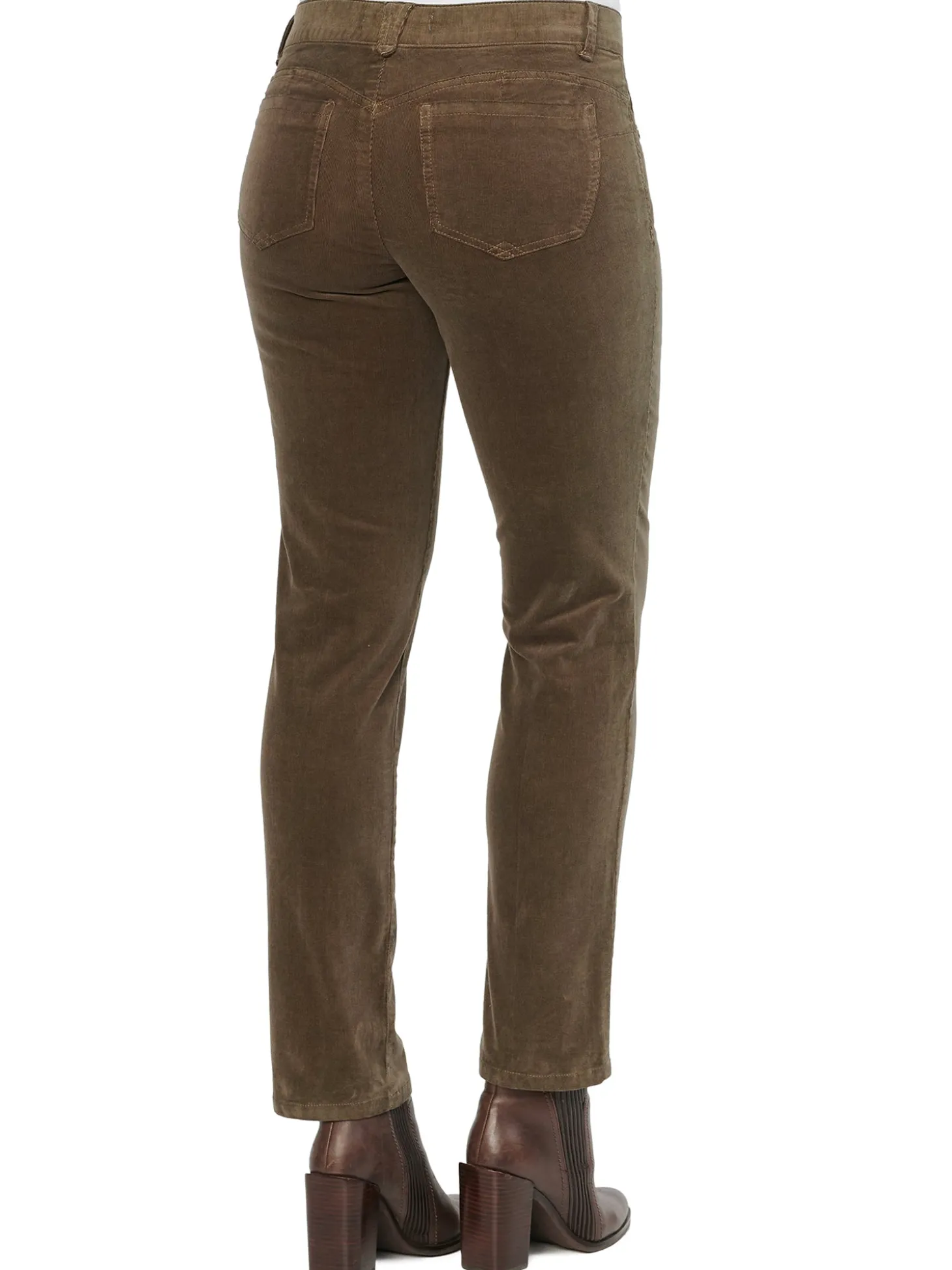 "Ab"solution® Petite Corduroy Straight Leg Pants