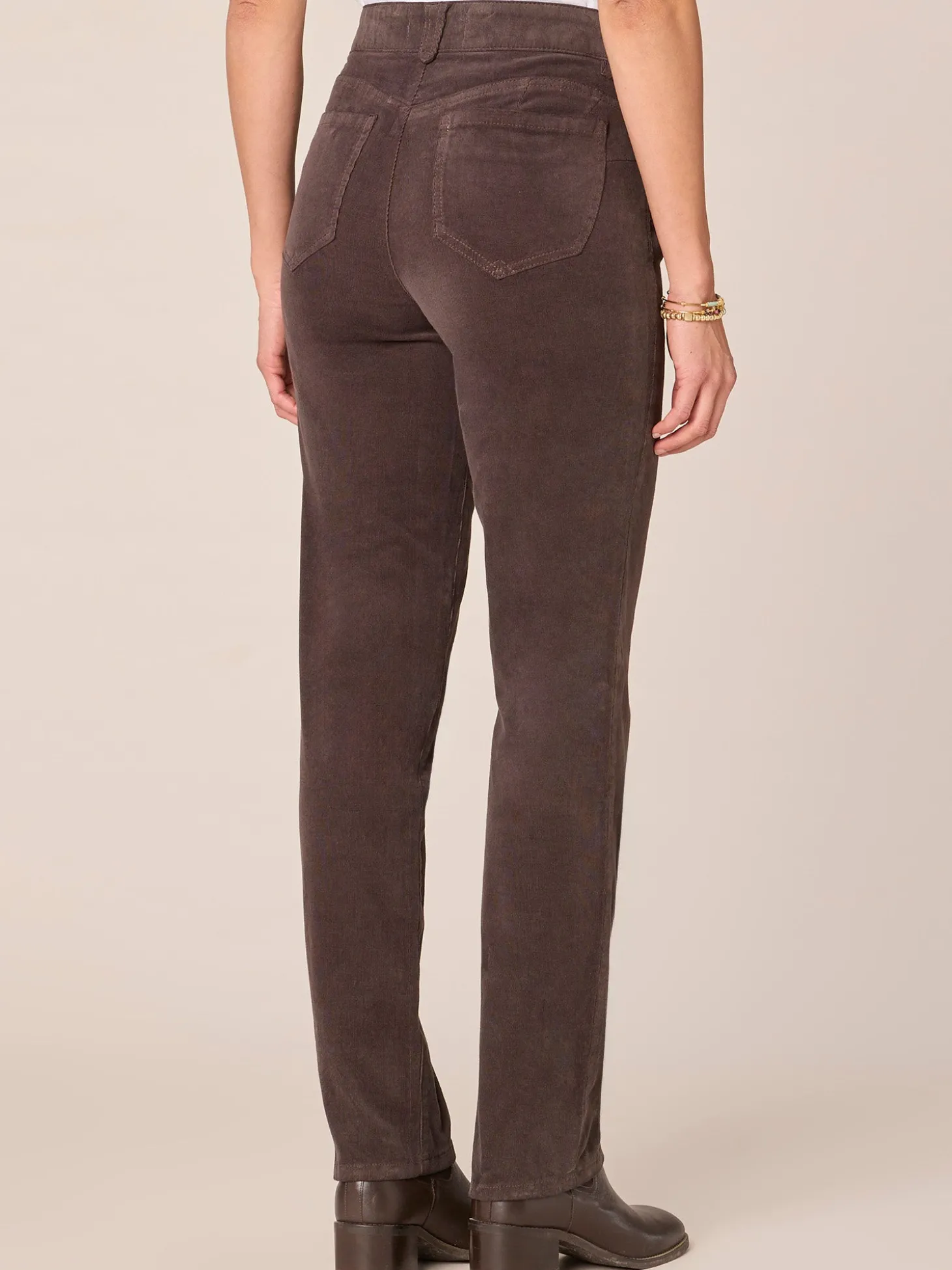 "Ab"solution® Petite Corduroy Straight Leg Pants
