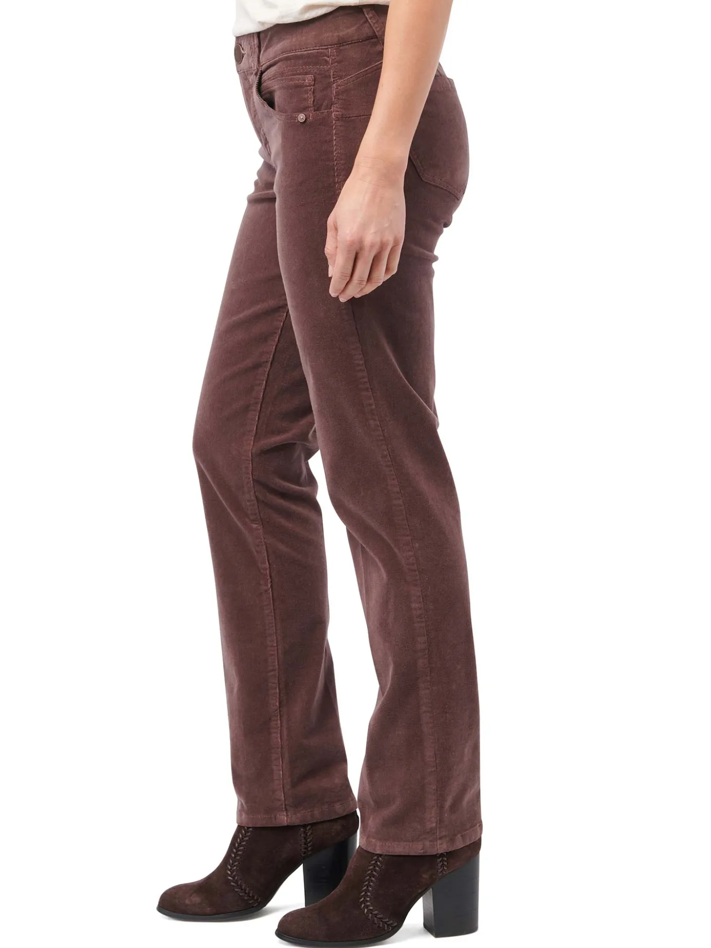 "Ab"solution® Petite Corduroy Straight Leg Pants