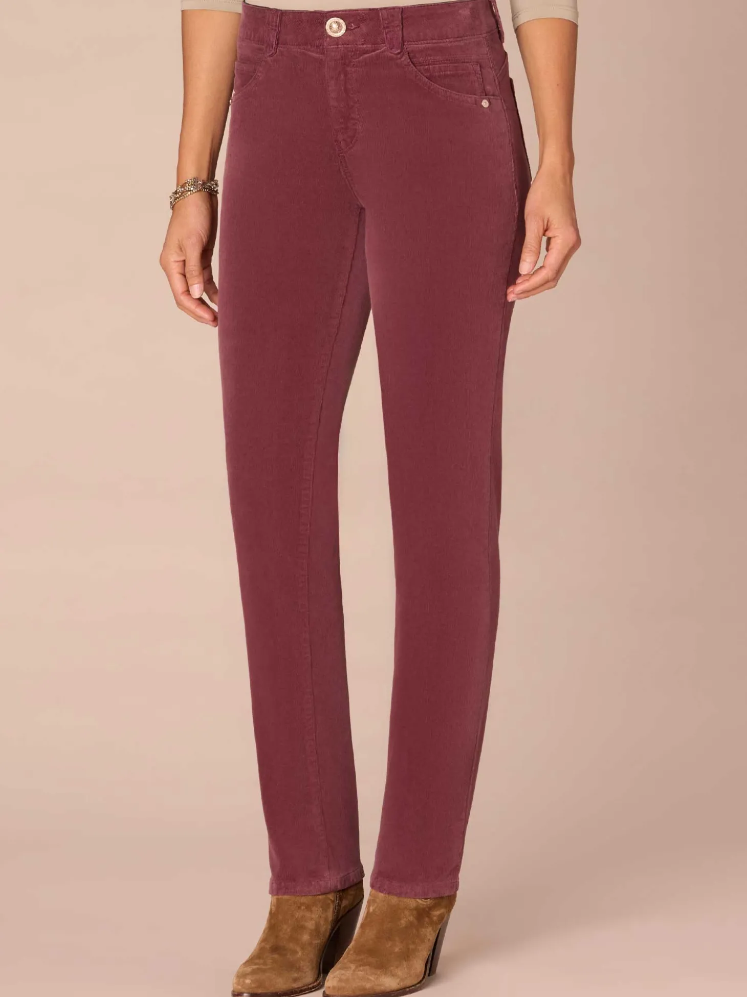 "Ab"solution® Petite Corduroy Straight Leg Pants