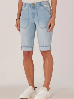 "Ab"solution Petite High Rise Repreve Bermuda Short with Cuffed Hem