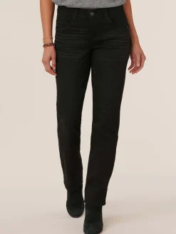 "Ab"solution® Petite Straight Leg Black Jeans