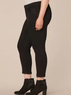 "Ab"solution® Plus Black Denim Ankle Skimmer Jeans