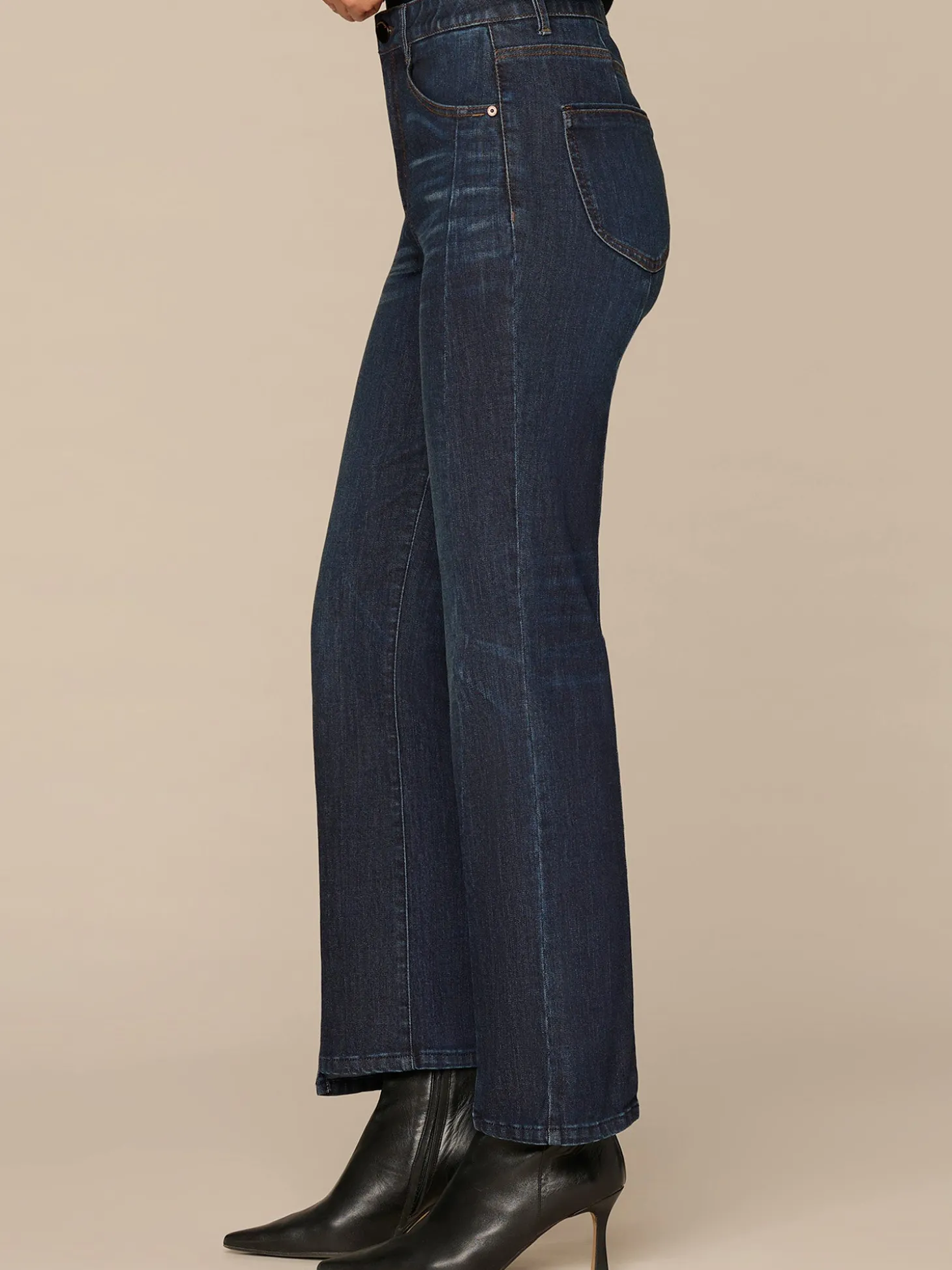 "Ab"solution® Skyrise Barely Boot Petite Jeans with Clean Finish Hem