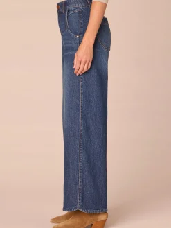 “Ab”solution® Skyrise Blue Tulip Hem Wide Leg Petite Jeans
