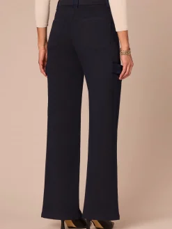 "Ab"solution® Skyrise Corduroy Contrast Petite Wide Leg Jeans