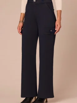 "Ab"solution® Skyrise Corduroy Contrast Petite Wide Leg Jeans