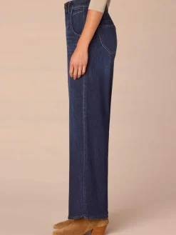 "Ab"solution® Skyrise Curved Pocket Wide Leg Tall Jeans with Tulip Hem