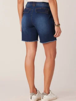 "Ab"solution Skyrise Double Button Flap Patch Pocket 7" Cargo Short