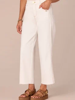 “Ab”solution® Skyrise Fray Hem Petite Relaxed Straight Leg Jean