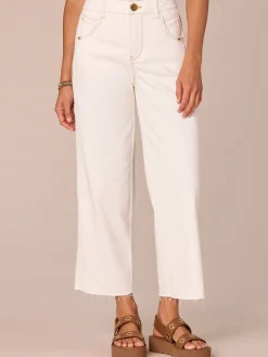 “Ab”solution® Skyrise Fray Hem Petite Relaxed Straight Leg Jean