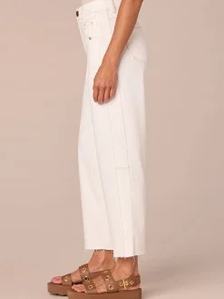 “Ab”solution® Skyrise Fray Hem Petite Relaxed Straight Leg Jean