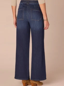 "Ab"solution® Skyrise Petite Wide Leg Jeans with Tulip Hem
