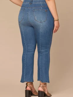 "Ab"solution® Skyrise Plus Size Barely Boot Jeans with Step Hem