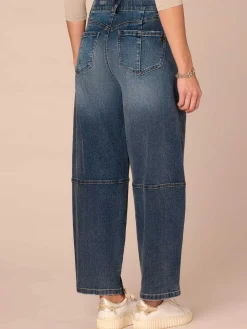 "Ab"solution® Skyrise Relaxed Barrel Leg Jeans with Uneven Yoke