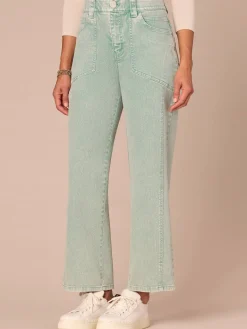 "Ab"solution® Skyrise Relaxed Straight Leg Jeans with Seaming Detail