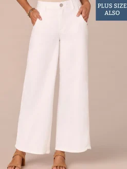 “Ab”solution® Skyrise Tulip Hem Wide Leg Plus Size Jeans