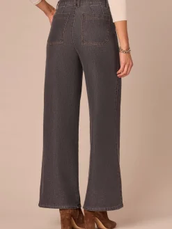 "Ab"solution® Skyrise Tulip Hem Wide Leg Plus Size Jeans