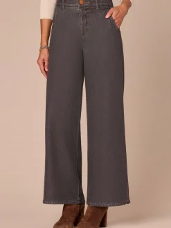 "Ab"solution® Skyrise Tulip Hem Wide Leg Plus Size Jeans