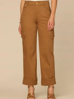 “Ab”solution® Skyrise Utility Relaxed Straight Leg Pant with Wide Cuff