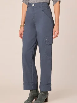 “Ab”solution® Skyrise Utility Relaxed Straight Leg Pant with Wide Cuff