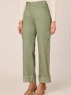 “Ab”solution® Skyrise Utility Relaxed Straight Leg Pant with Wide Cuff