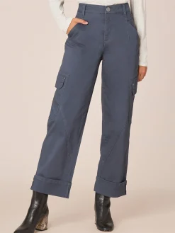 “Ab”solution® Skyrise Utility Relaxed Straight Leg Pant with Wide Cuff