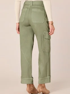 “Ab”solution® Skyrise Utility Relaxed Straight Leg Pant with Wide Cuff