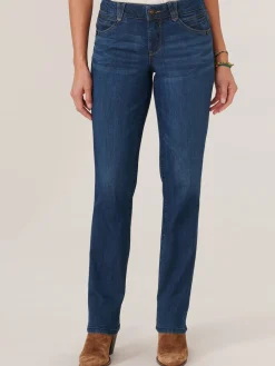 "Ab"solution® Straight Leg Indigo Denim 33" Inseam Tall Jeans
