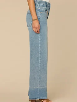“Ab”solution® Ultra Skyrise Double V-Yoke Wide Leg Jeans with Charm